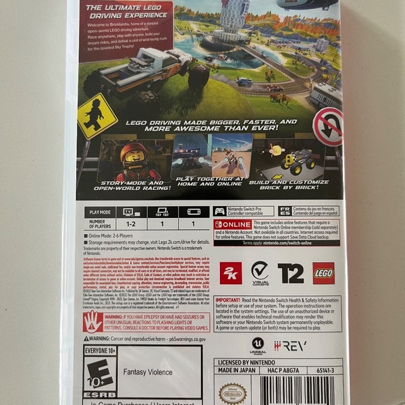 FINAL SALE: LEGO 2K Drive Video Game; NWOT - Picture 2 of 2